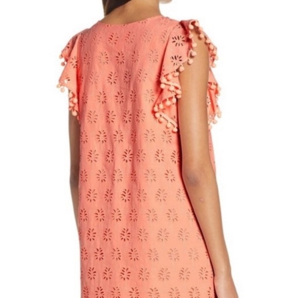 NWOT LILLY PULITZER Astara Peach Eyelet Palm Tree Dress, Size: XXS - Picture 2 of 11